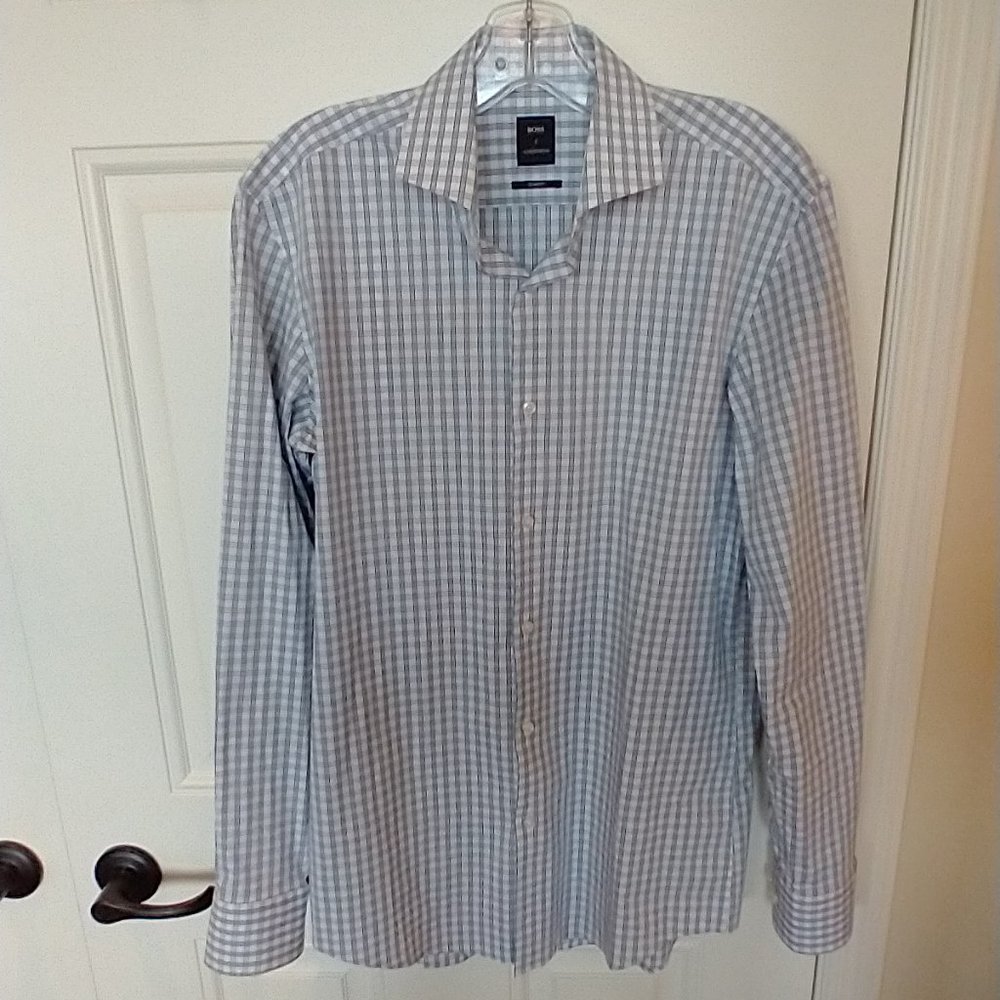 Men's Boss Hugo Boss X Nordstrom button up long sleeve slim fit - size 15.5 neck